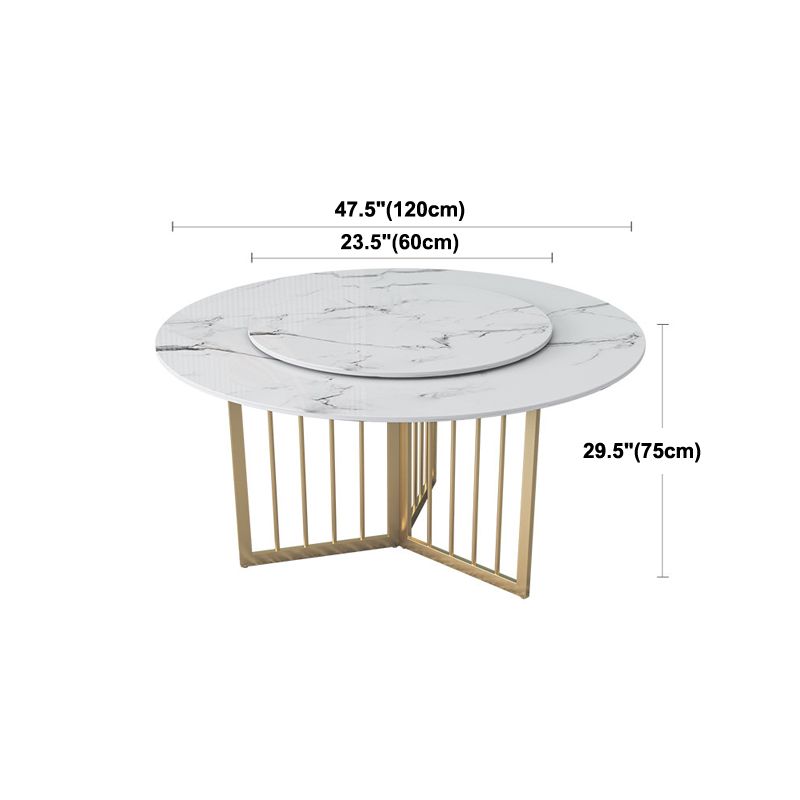 Modern Stone Dining Table Round White Dining Table for Kitchen