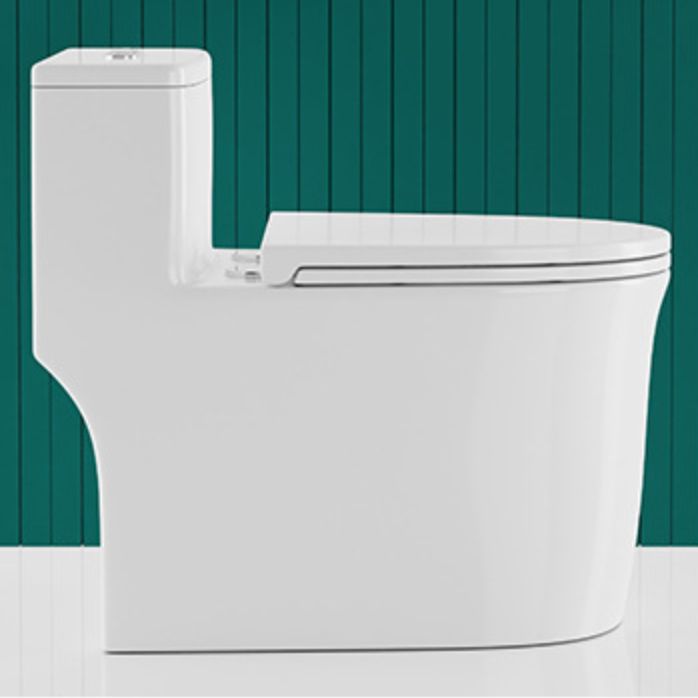 Traditional One Piece Toilet Floor Mounted White Toilet Bowl for Washroom