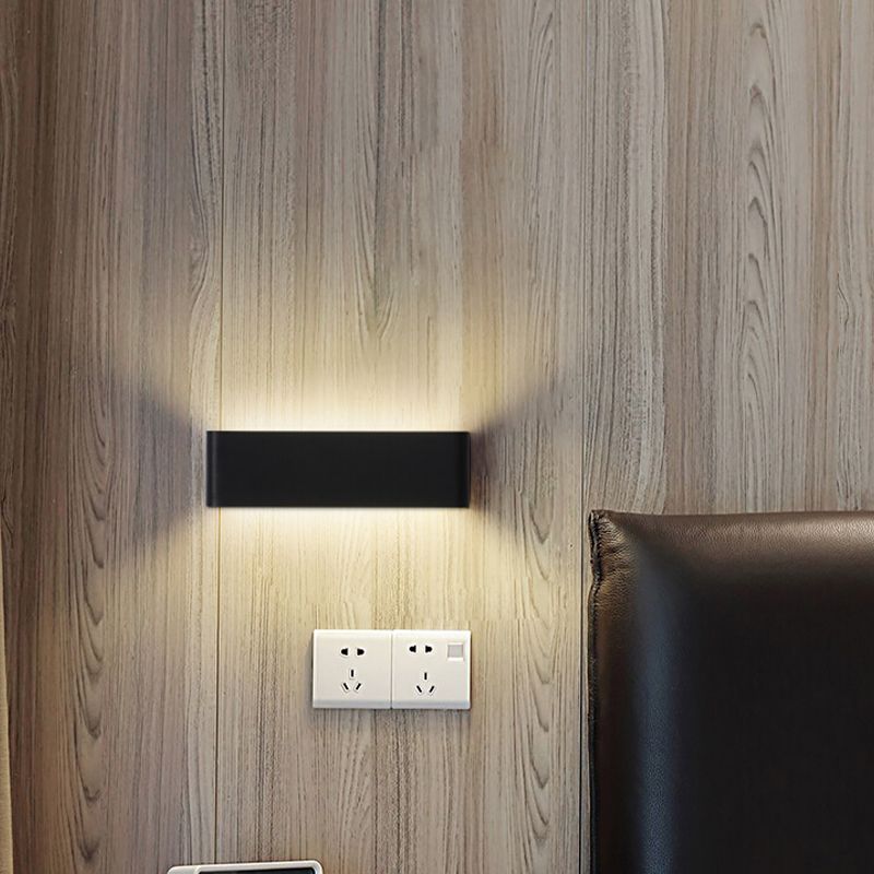 Contemporary Wall Sconce Rectangular Wall Light Fixture with Aluminium