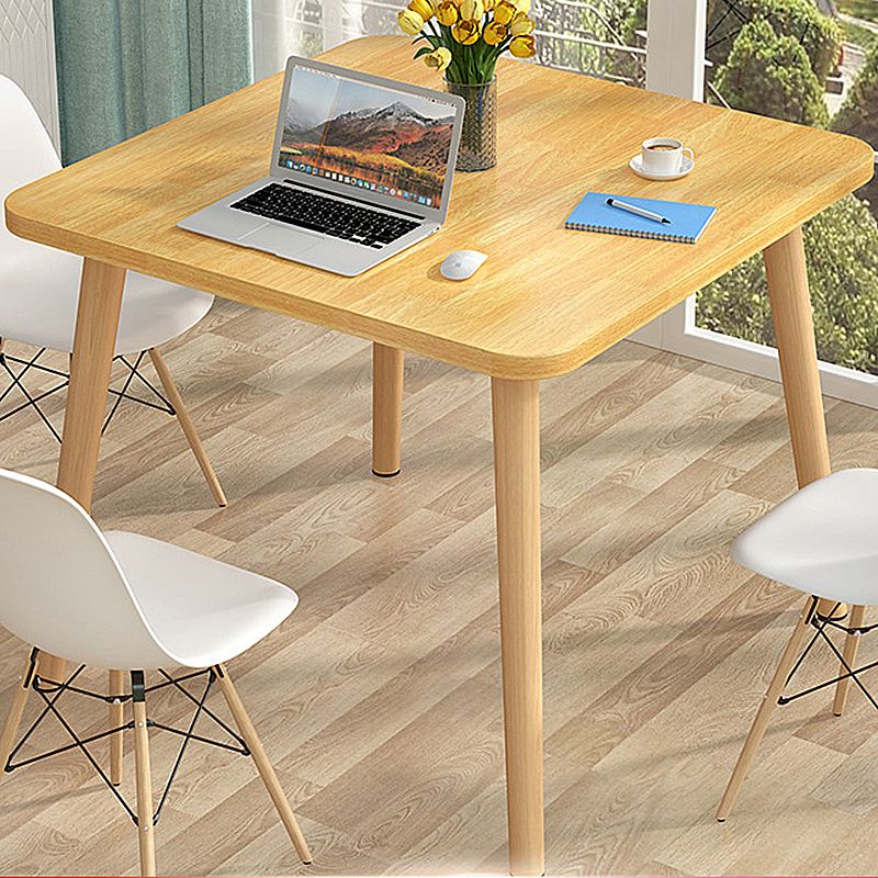 Modern Style Wood Color Solid Wood Base White/wood Color Density Board Top Coffee Table