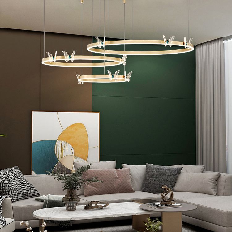 Modern Tiered Pendant Lighting Fixtures Metal Chandelier Lighting