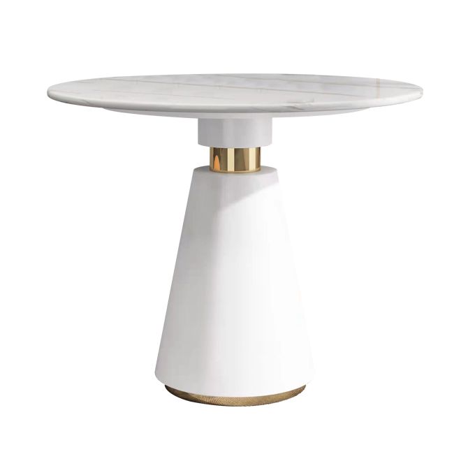 Sintered Stone Dining Table Modern Dining Room Table with Pedestal Base