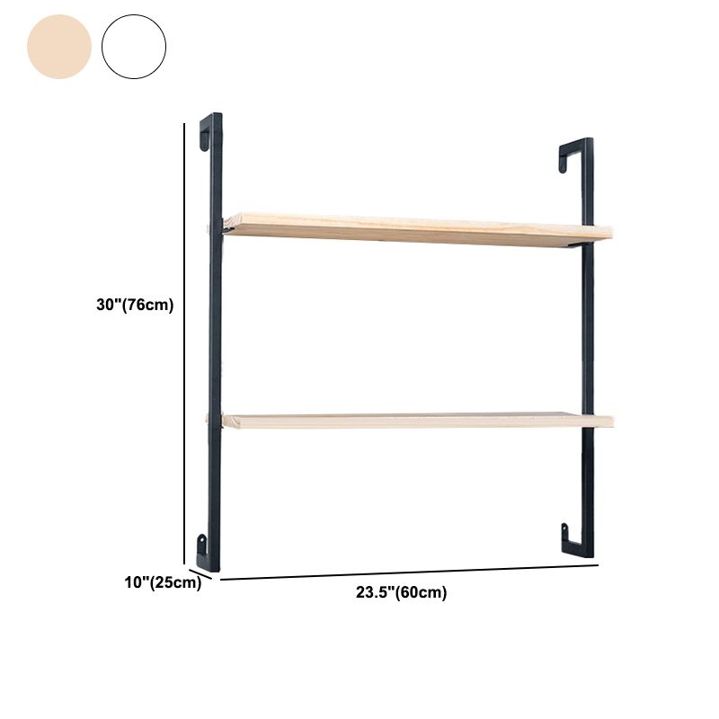 Scandinavian Wood Floating Bookshelf 9.8"Wide Home Book Shelf