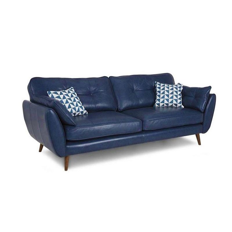 Contemporary Faux Leather Stationary Flared Arm Cushions Seating