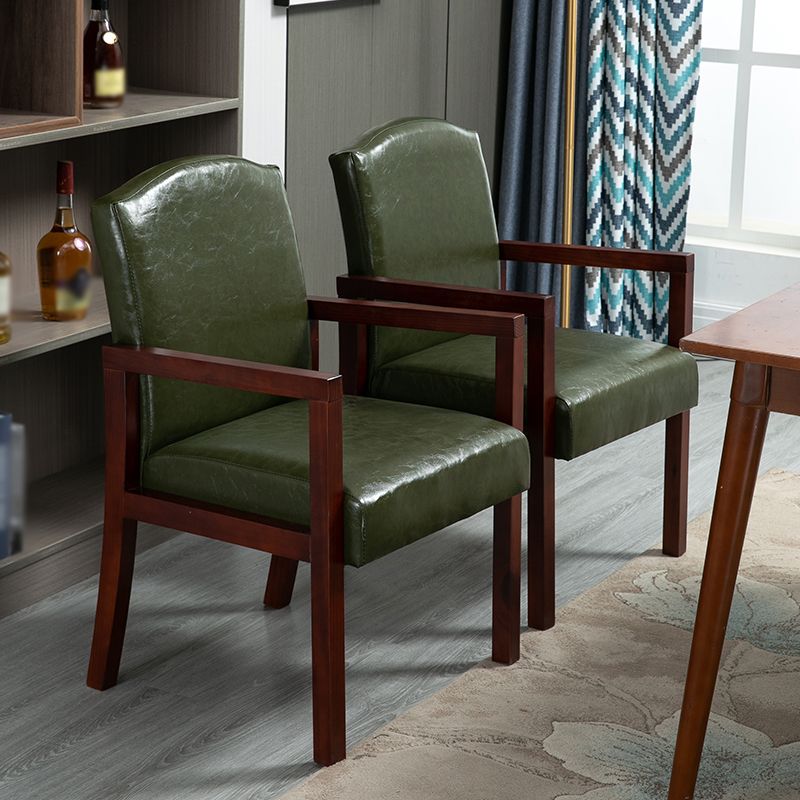 Chaise de salle à manger carrée de cuisine contemporaine Parsons Dining Dining Side Fix avec des jambes en bois