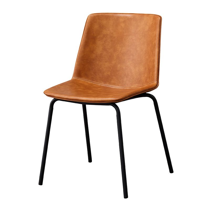 Ensemble de chaises latérales à dossier solide de salle à manger de cuisine de chaise en métal de style contemporain