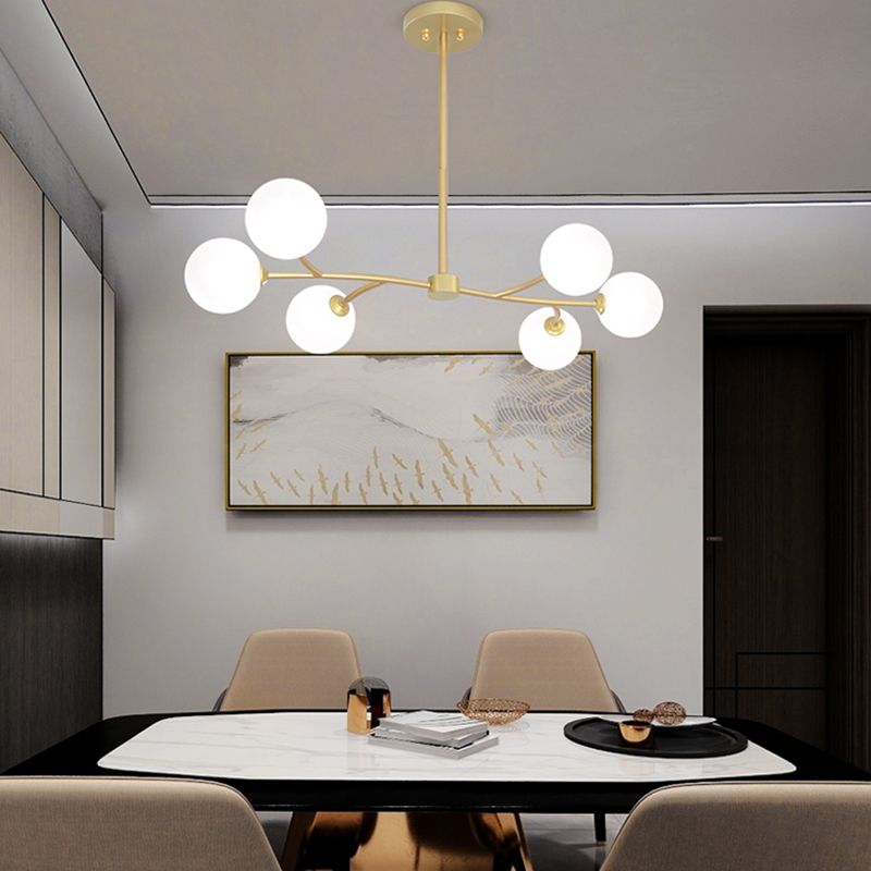 Modern Style Spherical Shape Island Lighting Ideas Glass Island Lighting Fixtures