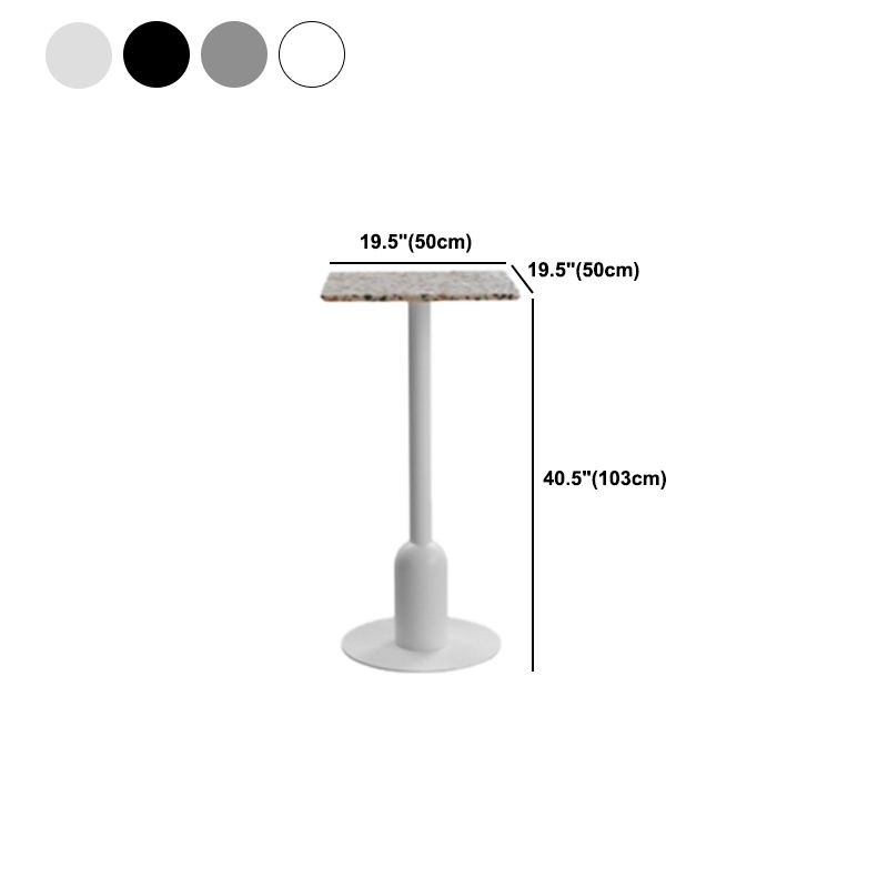 Industrial Style Bar Table Stone Pedestal Base Bar Dining Table for Indoor