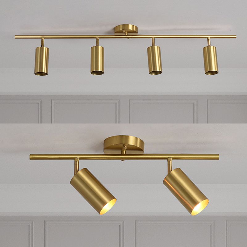 All Copper Track Lighting Kits Nordic Modern Light Luxury Home Living Room TV Cabinet Background Wall Study Room Commercial Shop Lamps