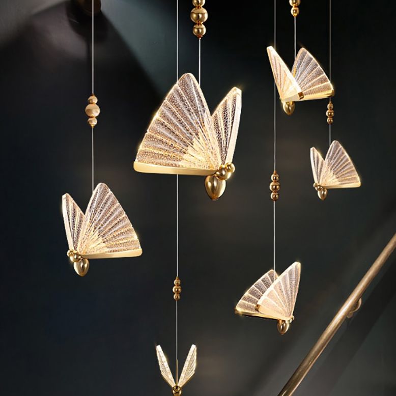 Butfly acrylique pendentif éclairage