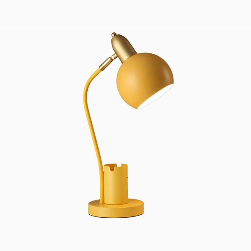 Modern Style Spherical Shape Table Light Metal 1 Light Nightstand Lamps for Bedside