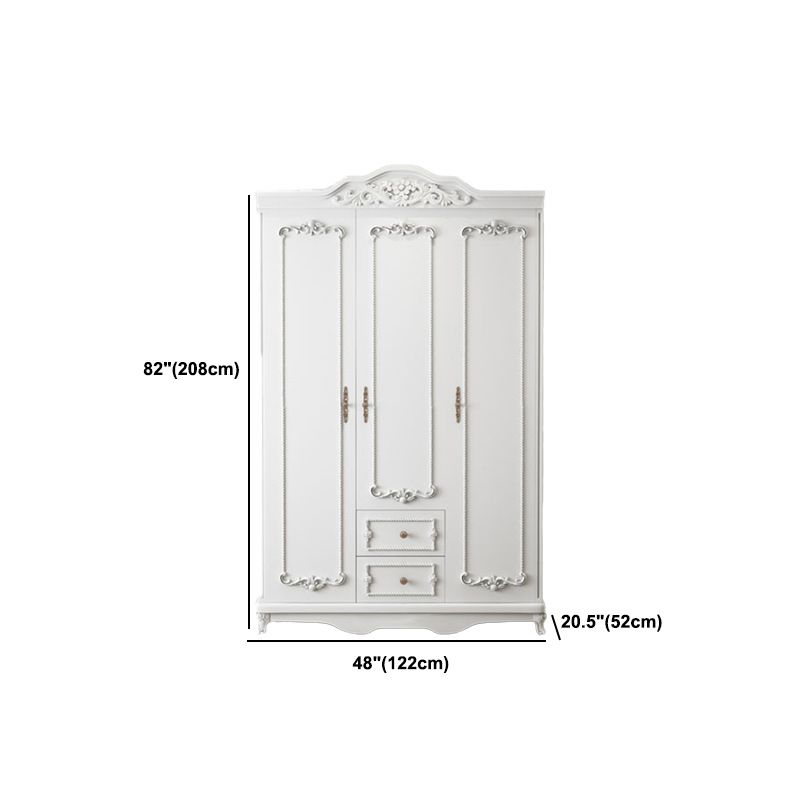Bedroom Hinged Door Storage Cabinet Manufactured Wood French Country Cabinet with Drawers