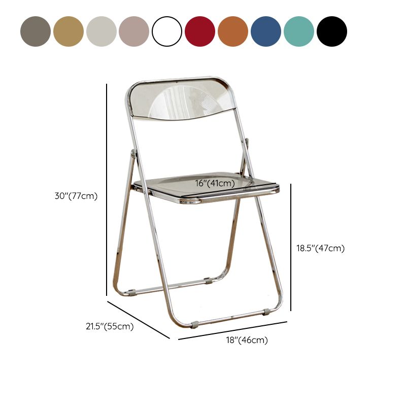 Contemporary Folding Open Back Metal Armless Dining Chairs(Set of 4/8)