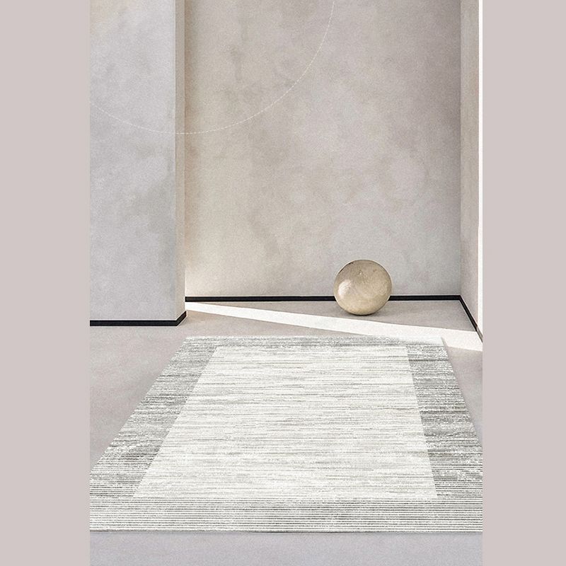 Apricot Tone Modern Area Carpet Polyester Abstract Stripe Indoor Rug Washable Carpet for Living Room