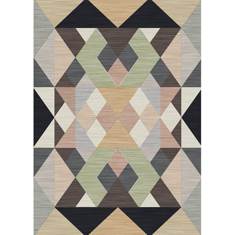 Kunstdecor geometrisch patronen met een patroon multolor eenvoud tapijt polyester kleurbestendige anti-slip machine wasbaar tapijt voor kamer