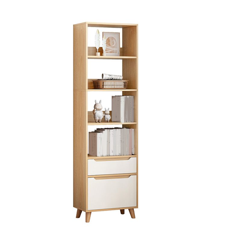 Wooden Accent Cabinet Grooves Handle Design Storage Cabinet with Drawer