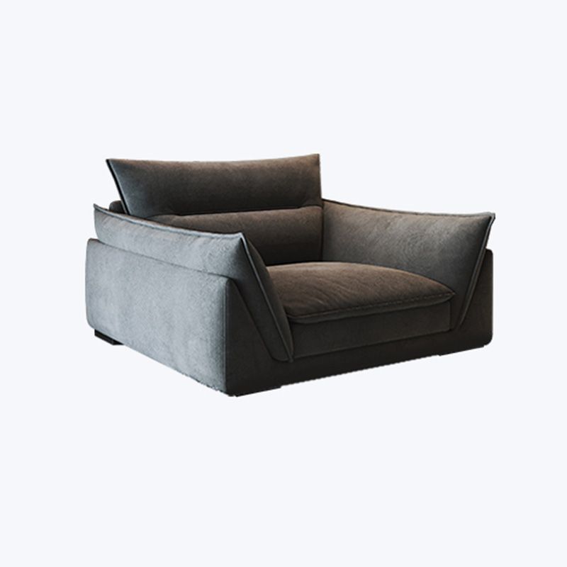 Stationary Living Room Pillow Top Arm Standard Cushions Dark Gray Settee
