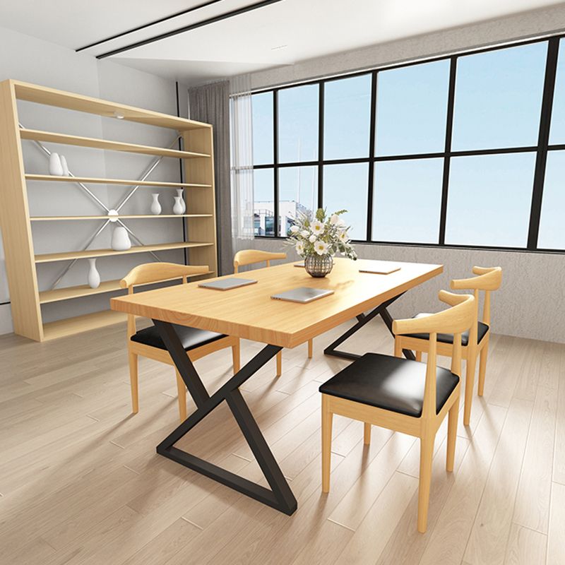 Industrial Pine Dining Room Set 1/4/5 Pieces Rectangle Dining Table Set