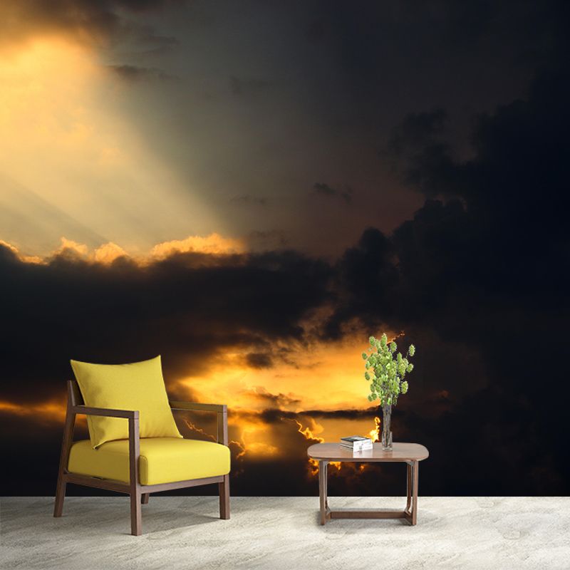 Contemporary Photography Style Sky Mural Wallpaper Mildew Resistant for Home