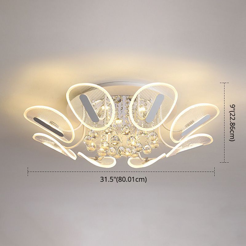Radial Flush Mount Ceiling Light Contemporary Metal Ceiling Light Fixtures for Bedroom