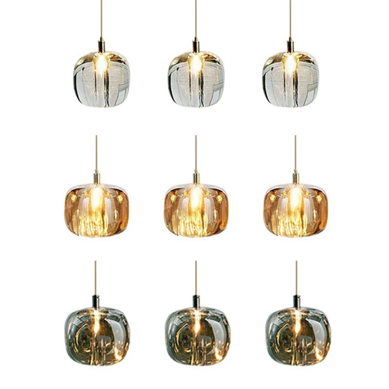 Modern Simple Style Crystal Pendant Lighting Crystal Globe Shade Hanging Lamp for Bedroom Bedside