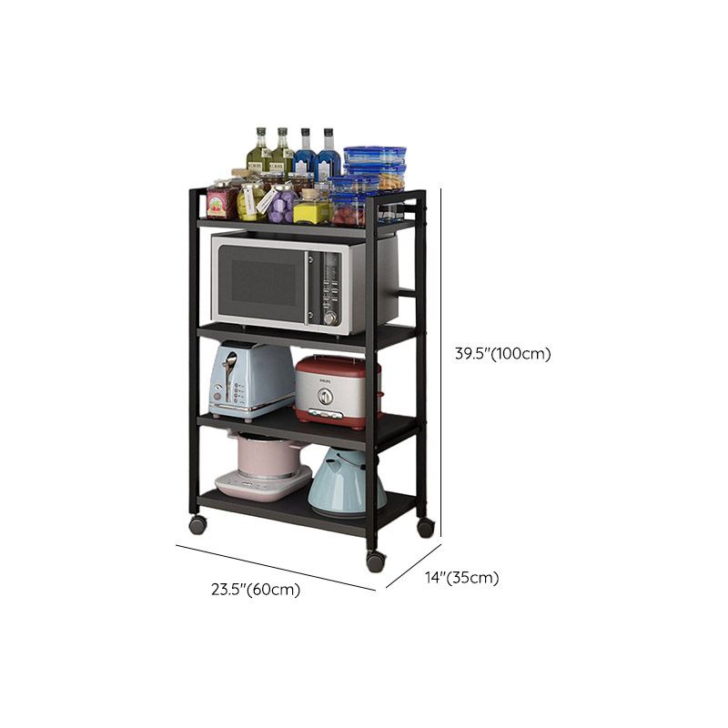 Dining Room Metal Prep Table Open Storage Rectangular Prep Table