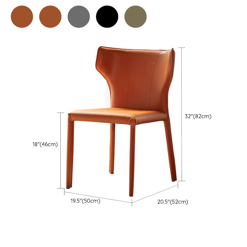 Faux Leather Side Chair Contemporary Indoor Dining Side Chair
