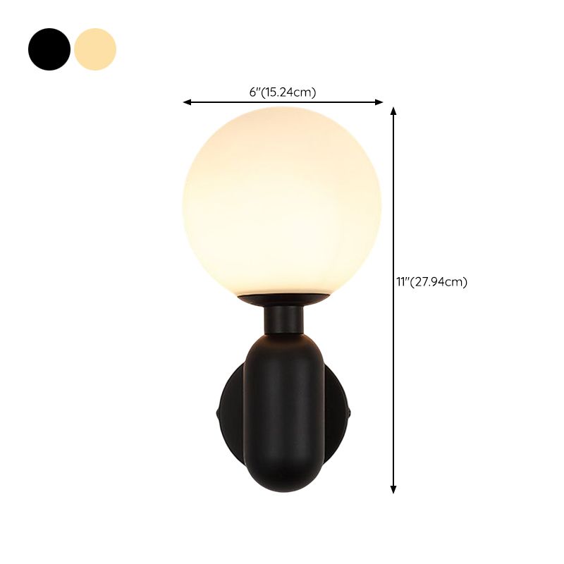 Modern Wall Light Sconce Minimalist Glass Wall Light Fixture for Bedroom