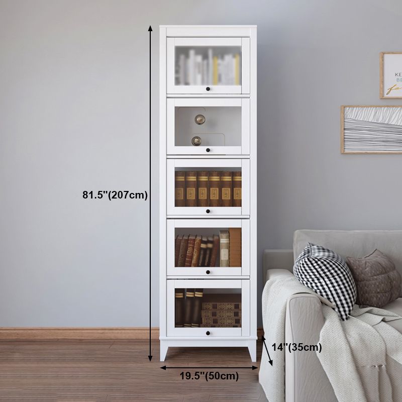 Engineered Wood Standard Bookcase Contemporary Bookcase With Doors