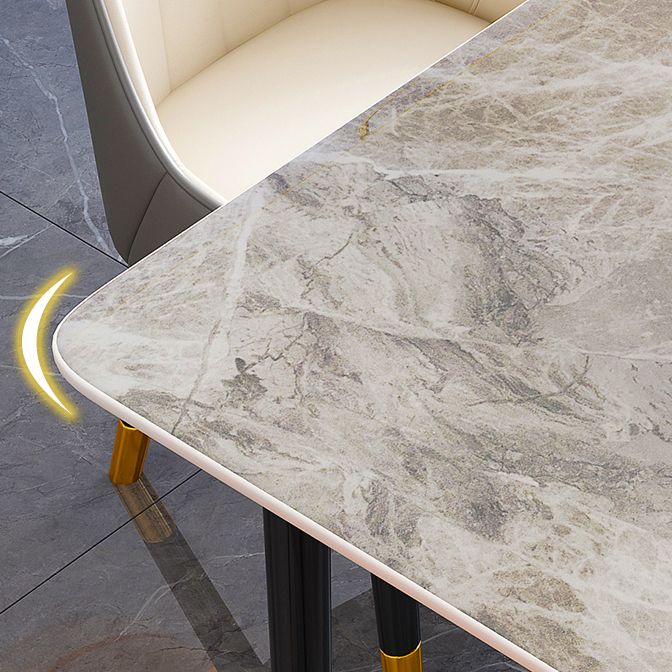 Rectangle Stone Dining Table Luxury Dining Table for Dining Room