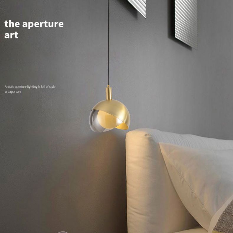 7,8 "breites Metall + Glas Mini hängen hängendes Licht zeitgenössischer Flur -Eingangsbeleuchtung Anhänger in Gold