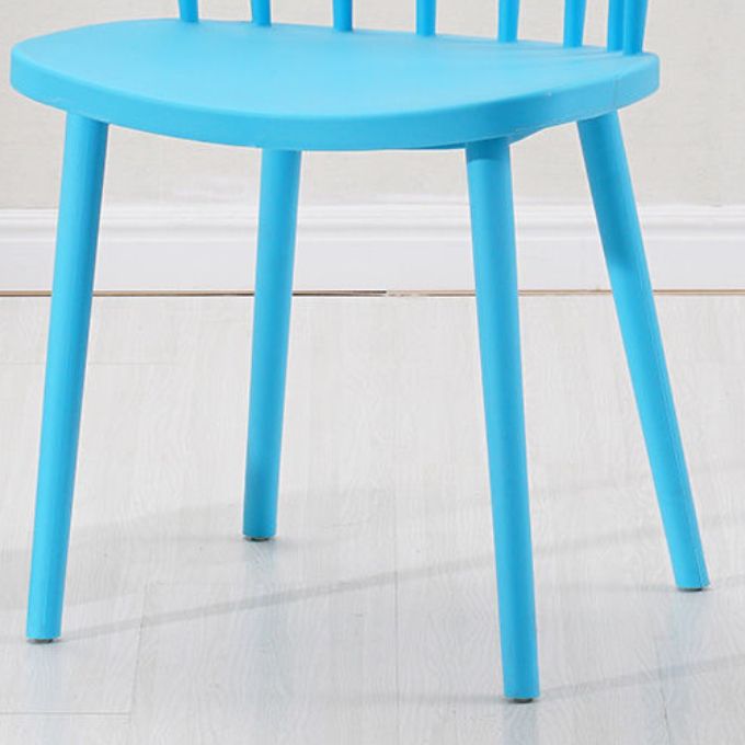 Contemporary Kitchen Dining Chair Plastic Slat Back Side Chair