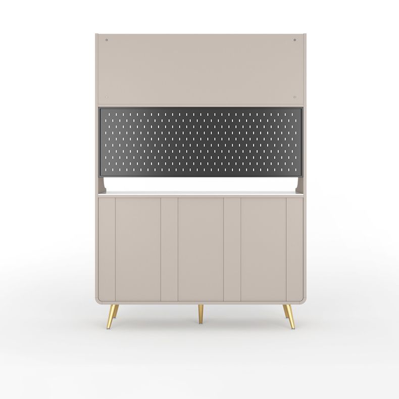 Glam Engineered Wood Sideboard Adjustable Shelving Server for Living Room