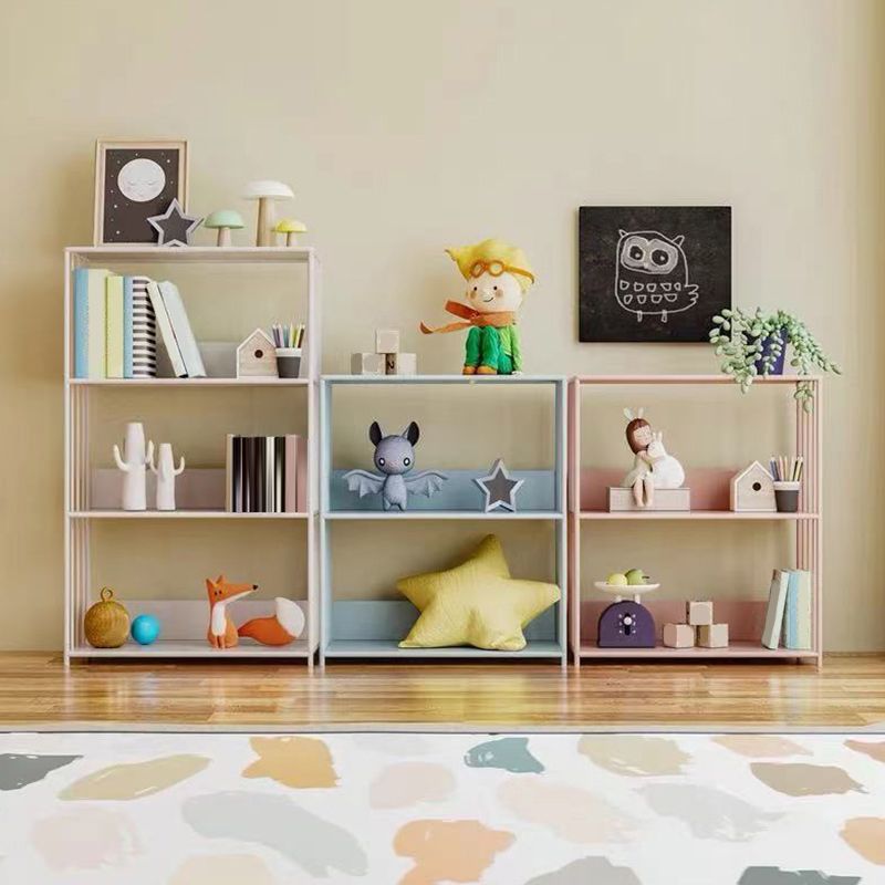 Scandinavian Metal Bookcase Standard Open Back Bookshelf with Shelves