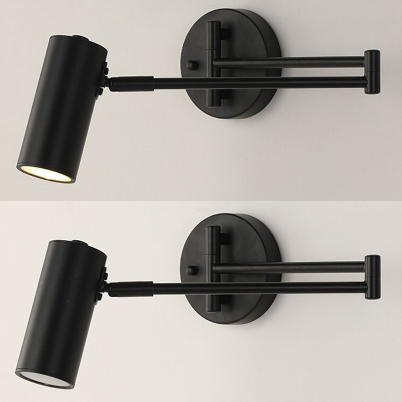 Modernas apliques del brazo oscilante de la pared de metal 1 lámpara de apliques de luz