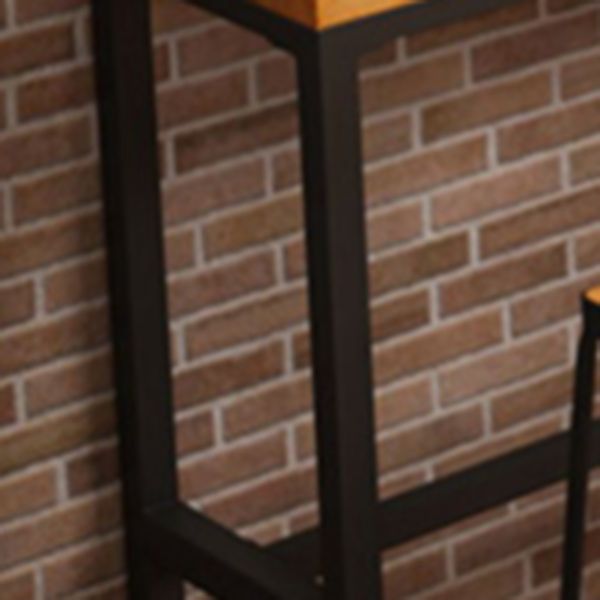 Solid Wood Pub Table Bar Height Industrial Rectangle Bar Table for Indoor
