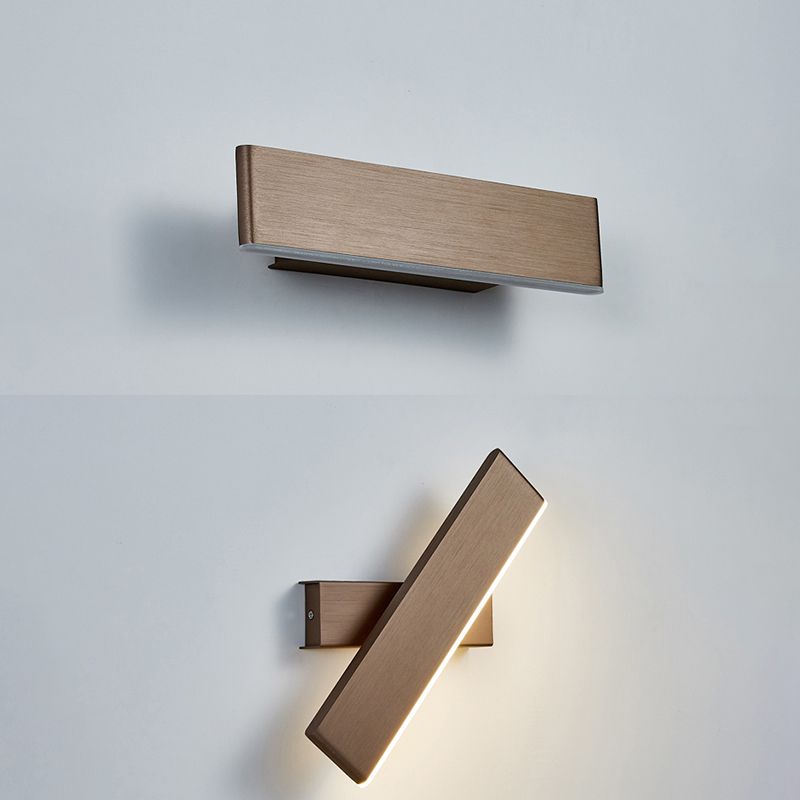 Fissaggi di applique a parete in stile moderno in alluminio a 1 luci a parete rettangolari a 1 luce