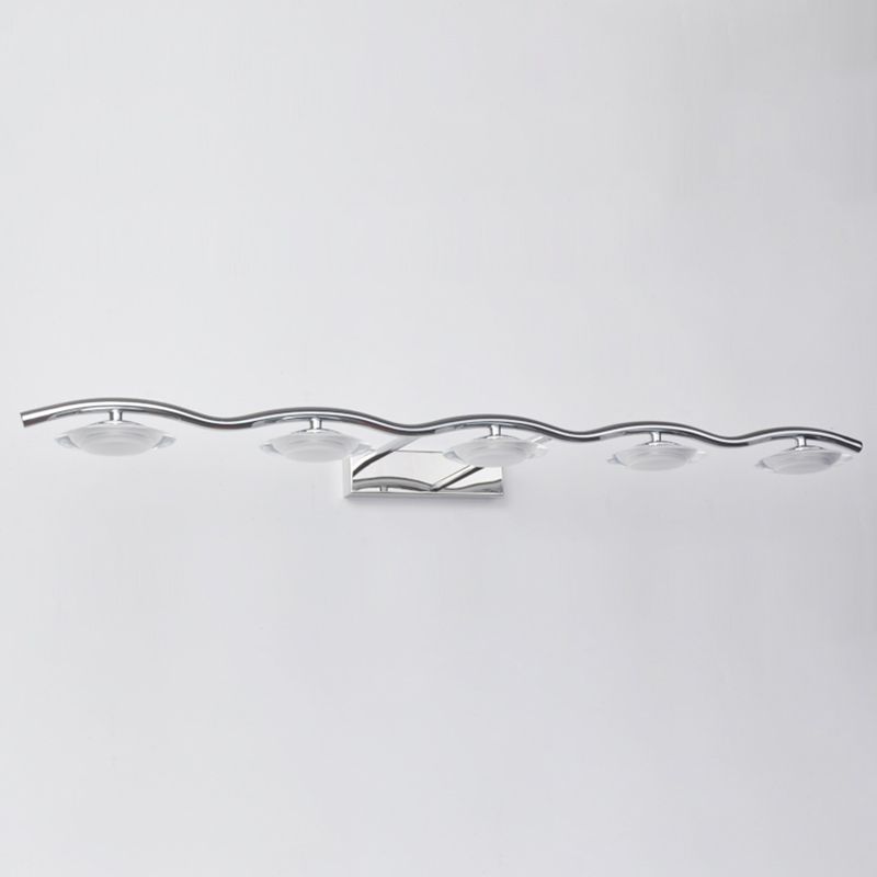 Chrome Wall Lamp Sconce Modern Acrylic Sconce Light Fixture for Bathroom