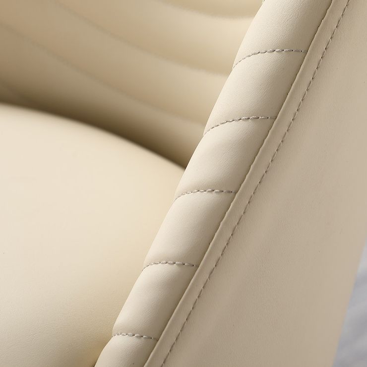 Solid Back Side Chair Modern Contemporary Leather Indoor-Outdoor Chair