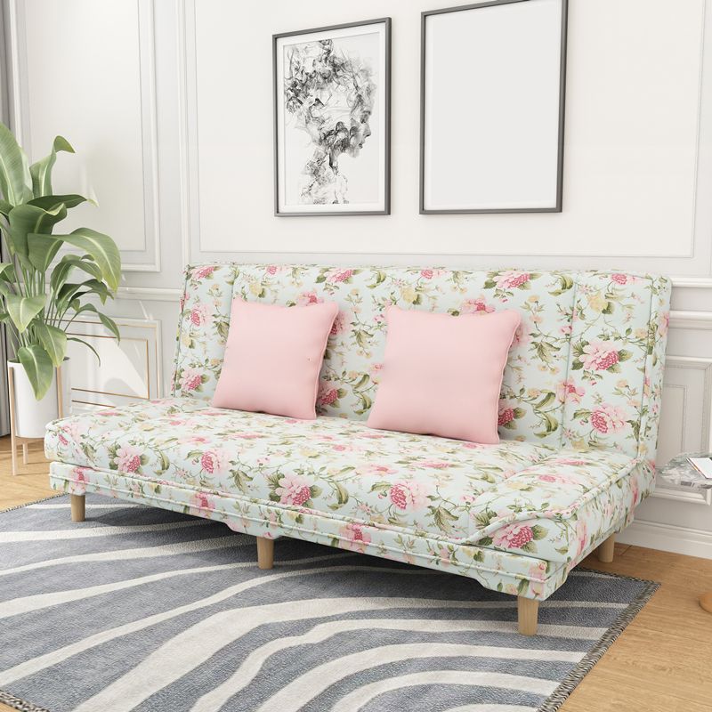 Contemporary Linen Armless Standard Sofa Bed Dual Purpose Sofa for Living Room