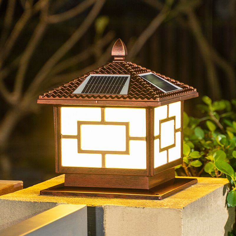 Creative LED Solar Lighting Fixture with Acrylic Shade for Garden