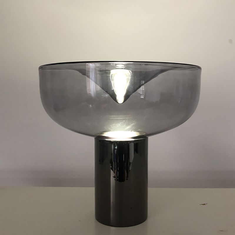 Bowl Night Table Lamps Modern Style Glass 1 Light Table Lamp for Living Room