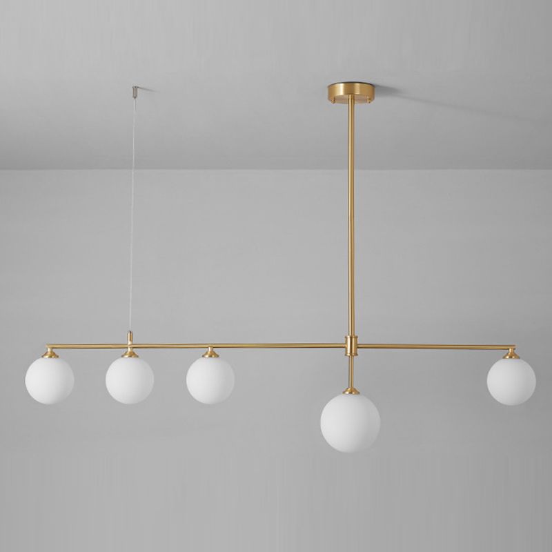 Linear Ceiling Pendant Light Modern Glass Pendant Light Fixtures for Dining Room