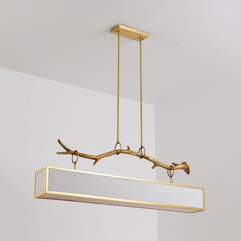 Luci a sospensione a sospensione in metallo in ottone lampade appese lineari moderne per sala da pranzo