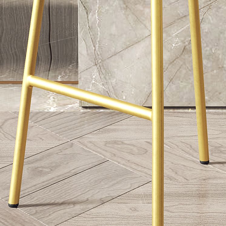 Faux Leather Bucket Seat Barstool Scandinavian Low Back Bar Stools