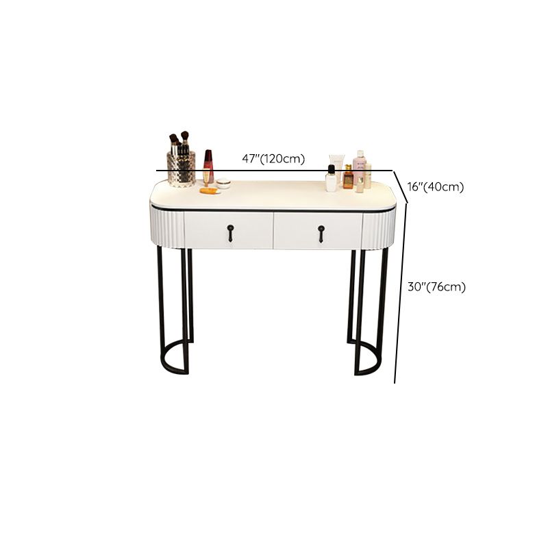 Adjustable Makeup Counter Lighted Mirror Vanity Dressing Table with Drawer