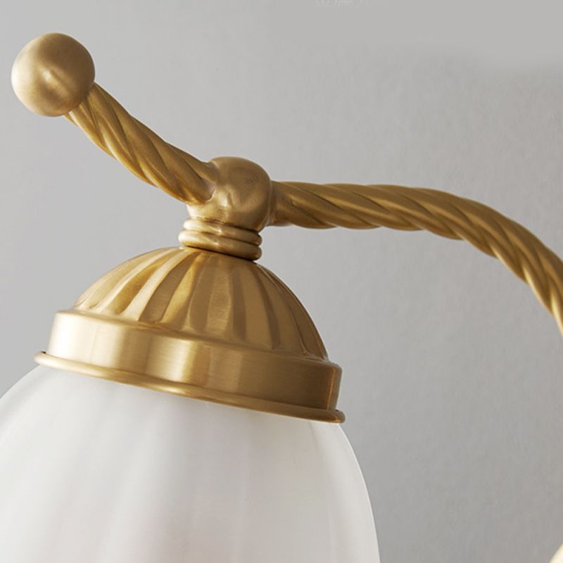 Nordic Style Copper Vanity Light Flower Shape Vanity Lamp for Shower Room