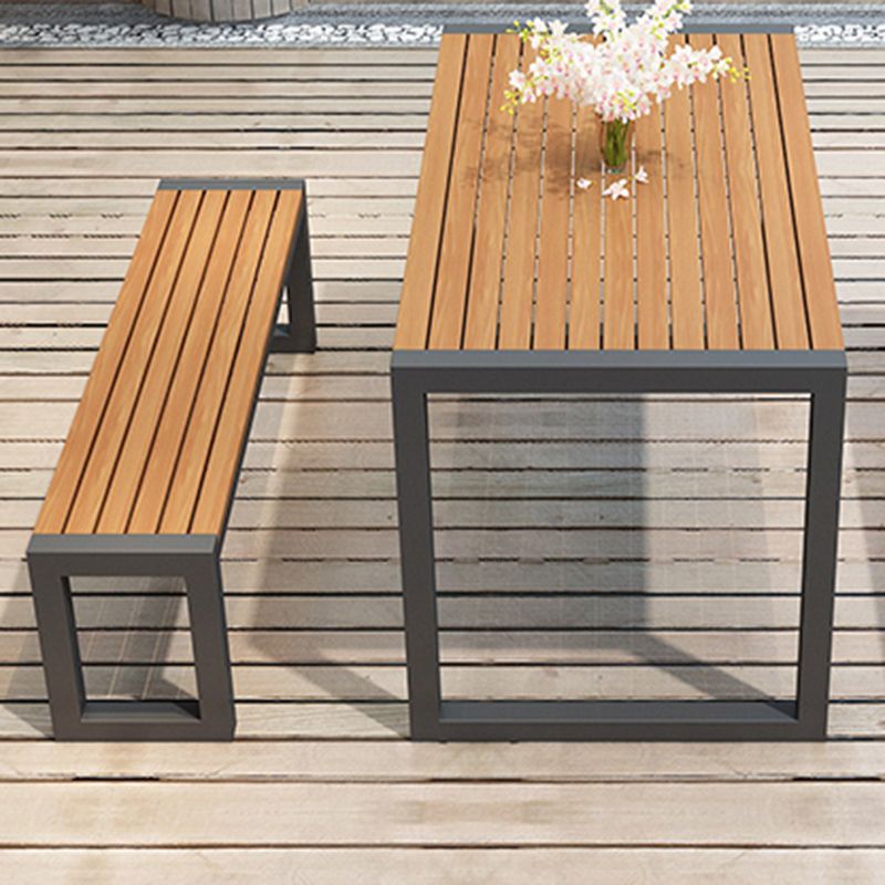 Industrial Dining Set 1/3 Pieces Reclaimed Wood Dining Table Set for Outdoor