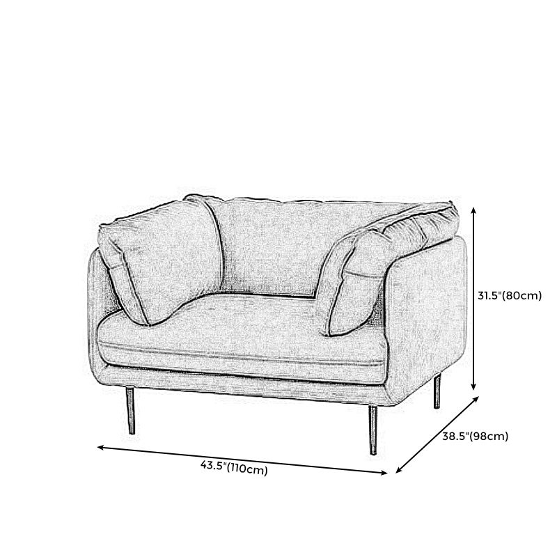 Stationary Faux Leather Living Room Pillow Top Arm Standard Sofa