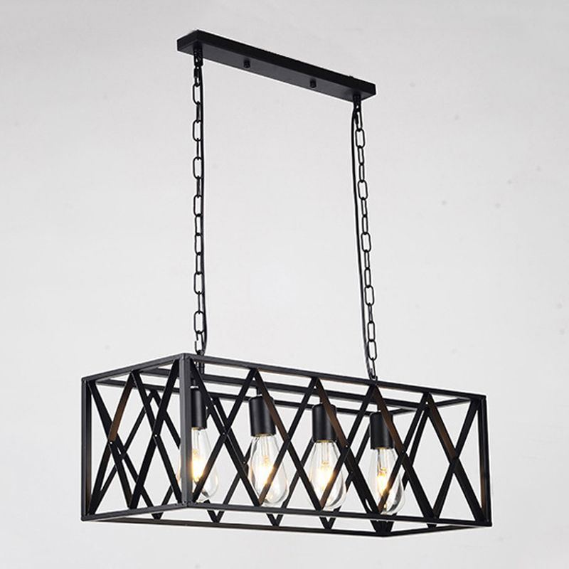 Industrial Island Pendant Lights Metal Multiple-Light Island Pendant Lighting